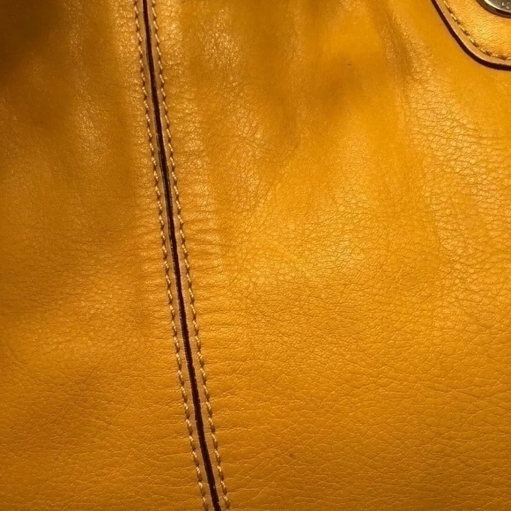 Michael kors yellow shopper tote bag